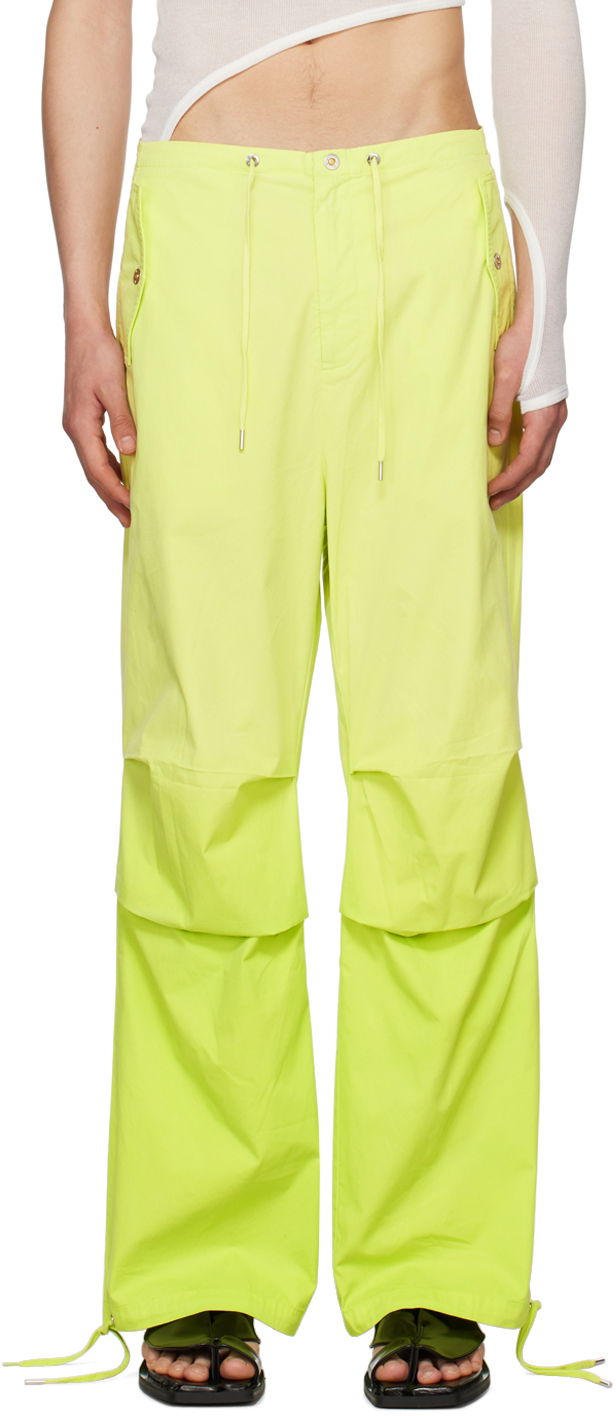 Cargo hlače Dion Lee Sunfade Drawstring Trousers Zelena | C2126S23