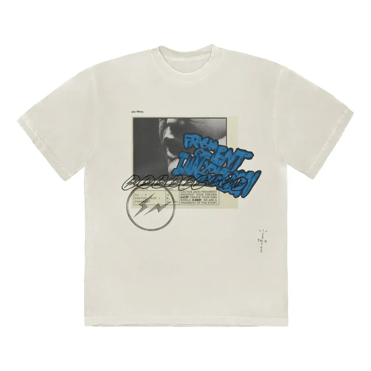 Majica Cactus Jack by Travis Scott Travis Scott Cactus Jack x Fragment Manifest T-Shirt Bela | CJFM-SS03, 0