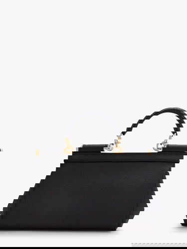 Torbica Dolce & Gabbana Dolce & Gabbana Sicily Small Dauphine Leather Top Handle Bag Črna | BB7116B100180999, 1