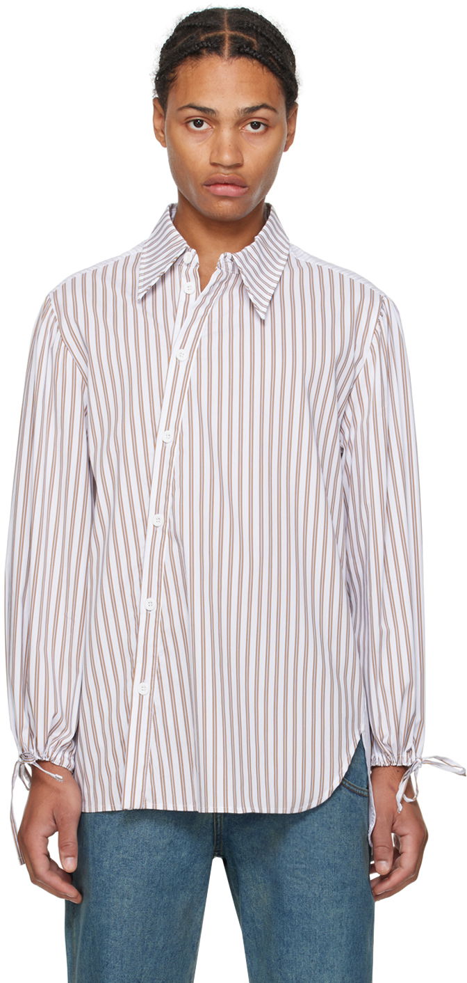 Srajce Andersson Bell White Bouquet Shirt Bež | atb1139m
