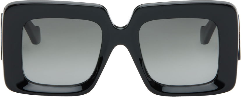 Sončna očala Loewe Beveled Square Maxi Anagram Sunglasses Črna | LW40176U@5101B 840126866032