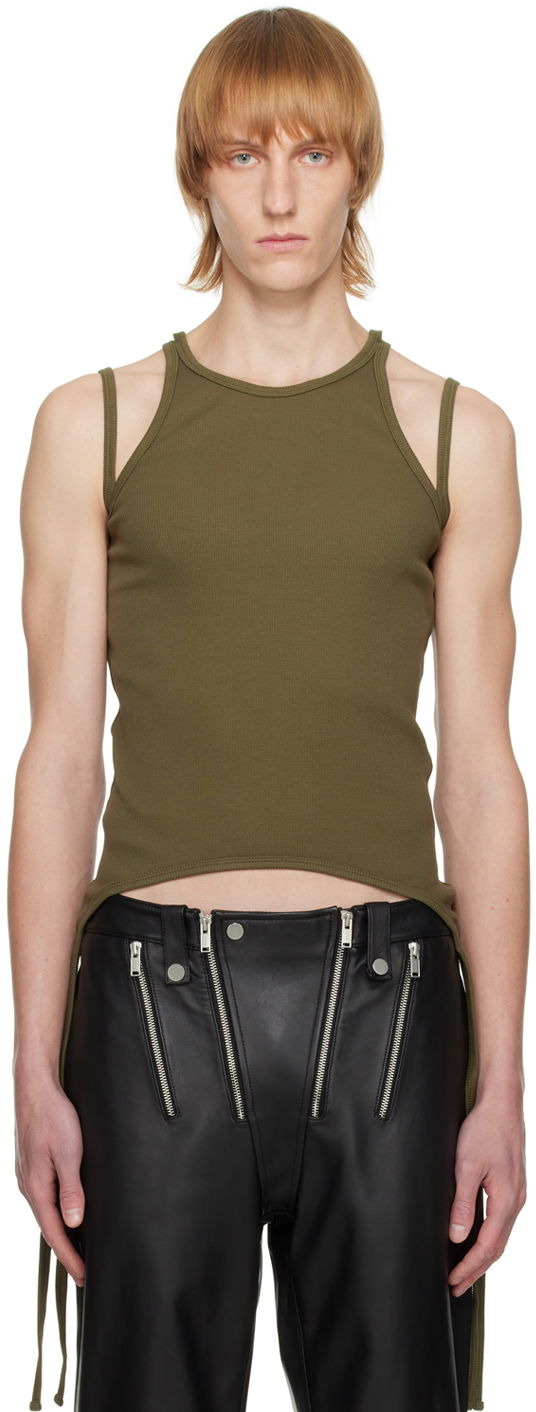 Majica brez rokavov Dion Lee Split Tie Tank Top Zelena | C3019R22