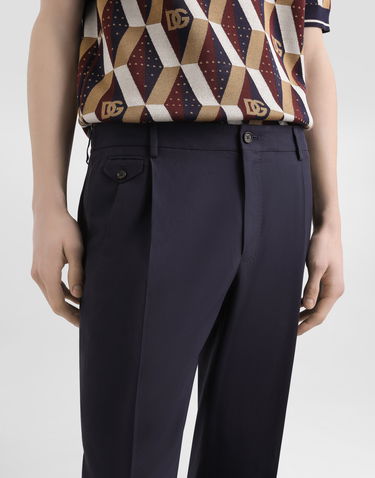 Hlače Dolce & Gabbana Dolce & Gabbana Silk and Gabardine Trousers Črna | GV4EETFUTAXB3681, 3