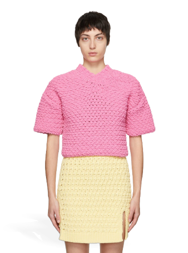 Pleteni pulover Bottega Veneta Heavy Weight Sweater Roza | 690675 V1MS0