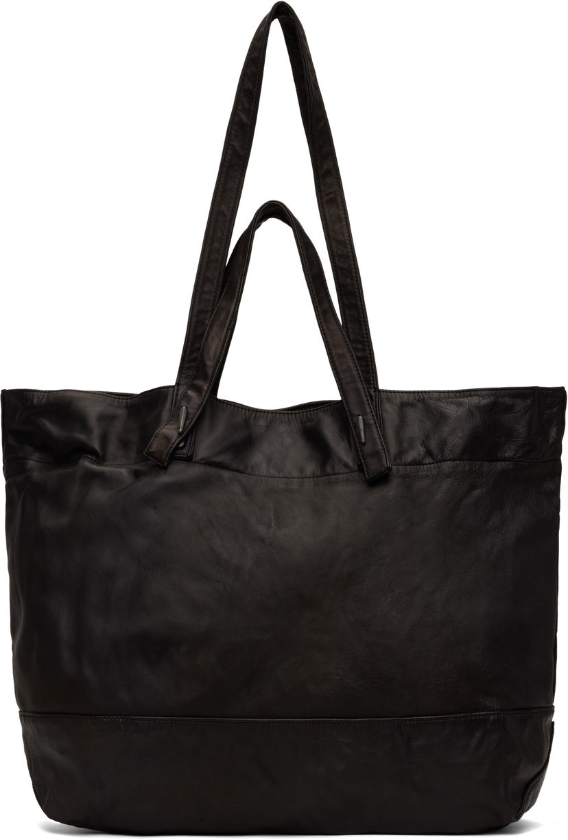 Tote bag Yohji Yamamoto YOHJI YAMAMOTO Horse Double Handle Leather Tote Črna | HP-I01-770