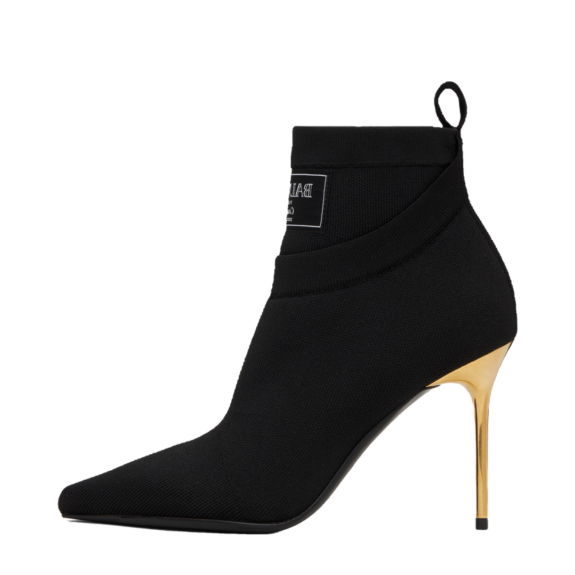 Superge in čevlji Balmain Crewneck Knit Ankle Boots Črna | EN1TE102TKAB