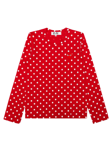 Majica Comme des Garçons PLAY Polka Dot T-Shirt Rdeča | az t165 051 3
