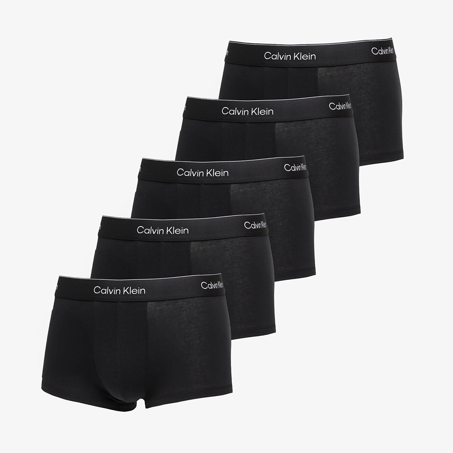 Boksarice CALVIN KLEIN Calvin Klein Icon Cotton Stretch Low Rise Trunk (5-Pack) Črna | LV00NB4390 TM6, 0