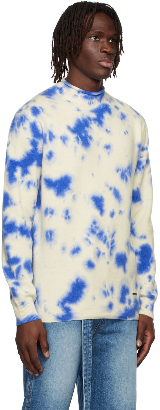 Pleteni pulover We11done We11done Tie-Dye Sweater Modra | WD-KT1-22-604-U-BL, 1