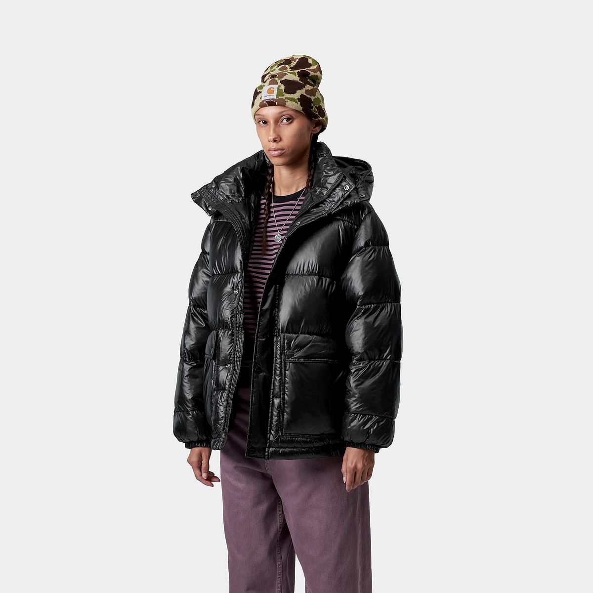 Puhovka Carhartt WIP Benson Puffer Hooded Jacket Črna | I035370_9, 0