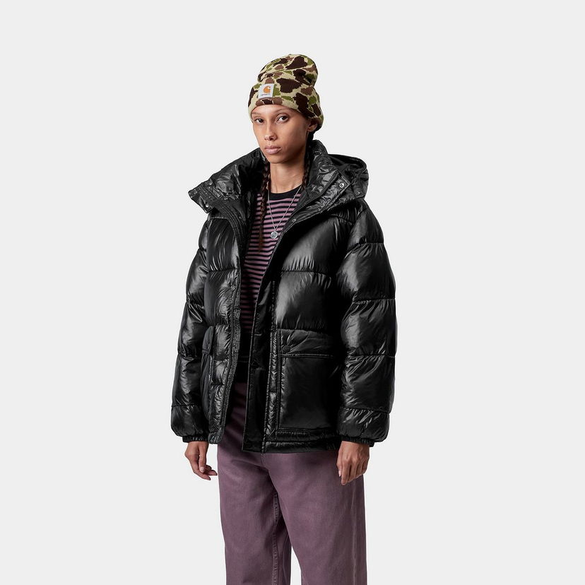 Puhovka Carhartt WIP Benson Puffer Hooded Jacket Črna | I035370_9