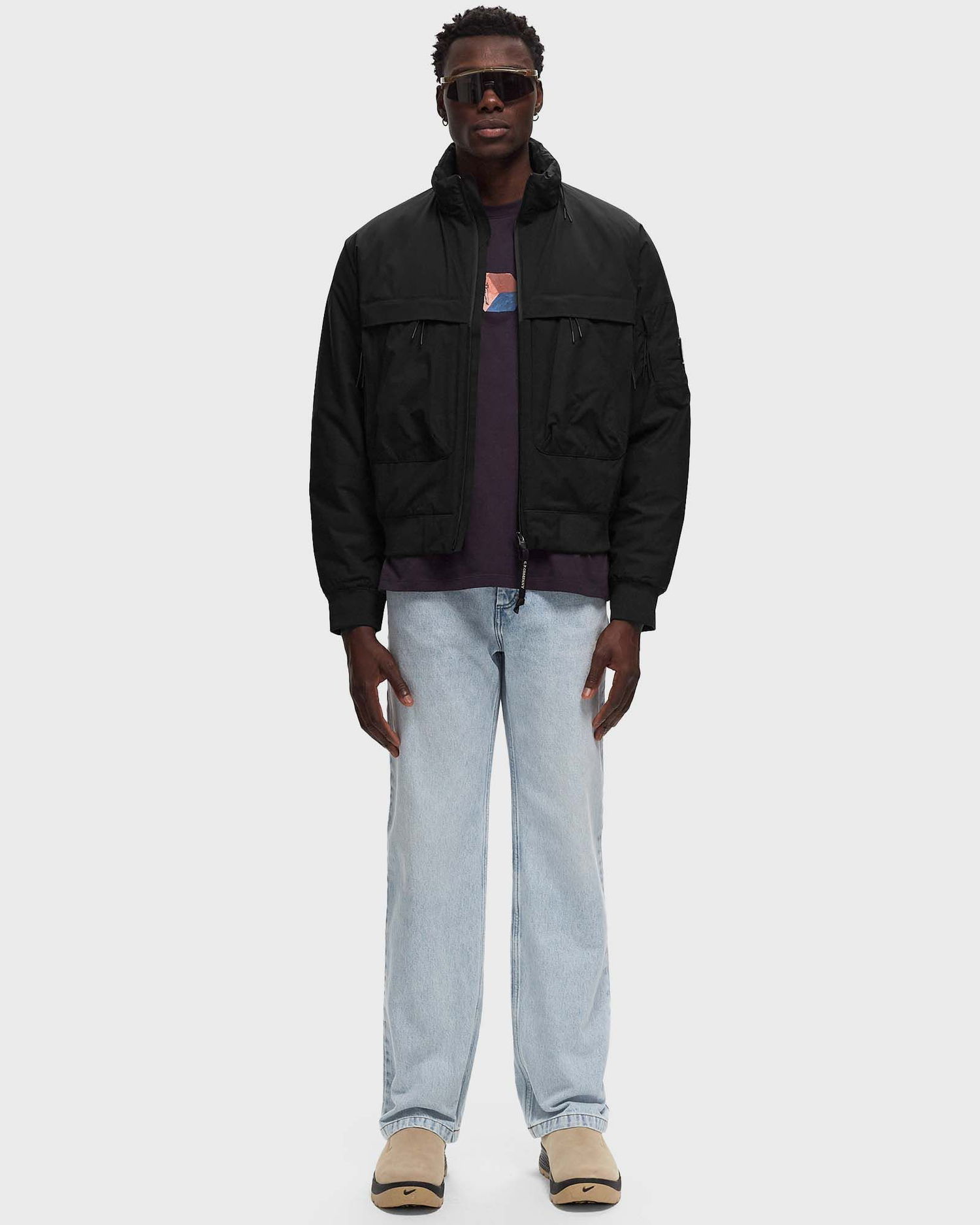 Bomber jakna C.P. Company PRO-TEK BOMBER PADDED JACKET Črna | 17CMOW105A004117A-999, 1