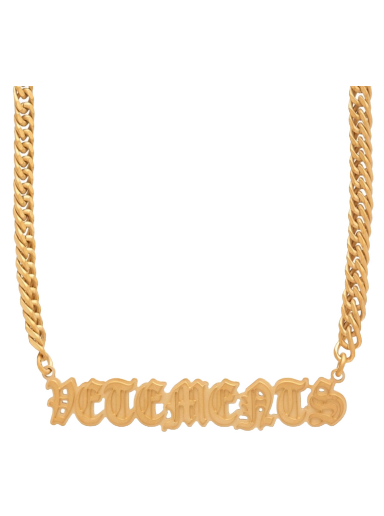Ogrlica VETEMENTS Gothic Logo Necklace Kovinski | UE63NE150G