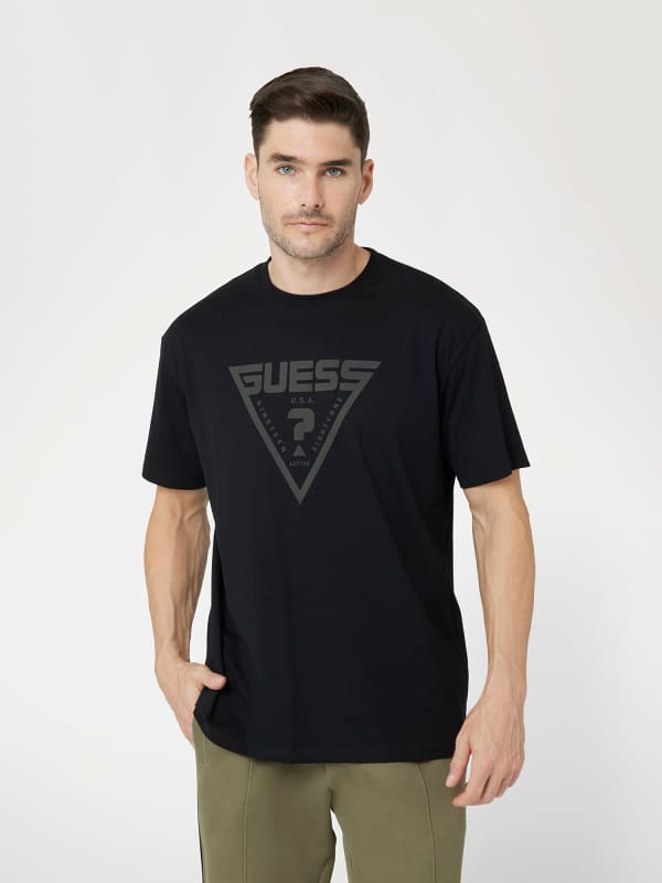 Majica GUESS Triangle Logo Graphic T-Shirt Črna | Z4BI02I3Z14