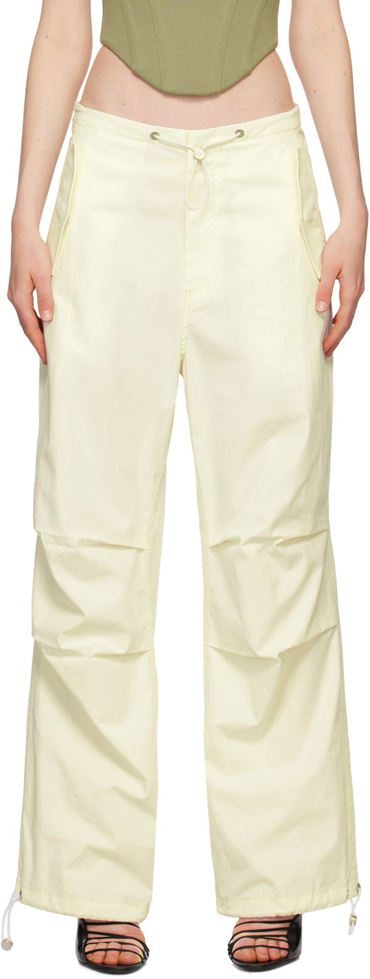 Cargo hlače Dion Lee Parachute Trousers with Drawstring Waist Bež | C2100R23