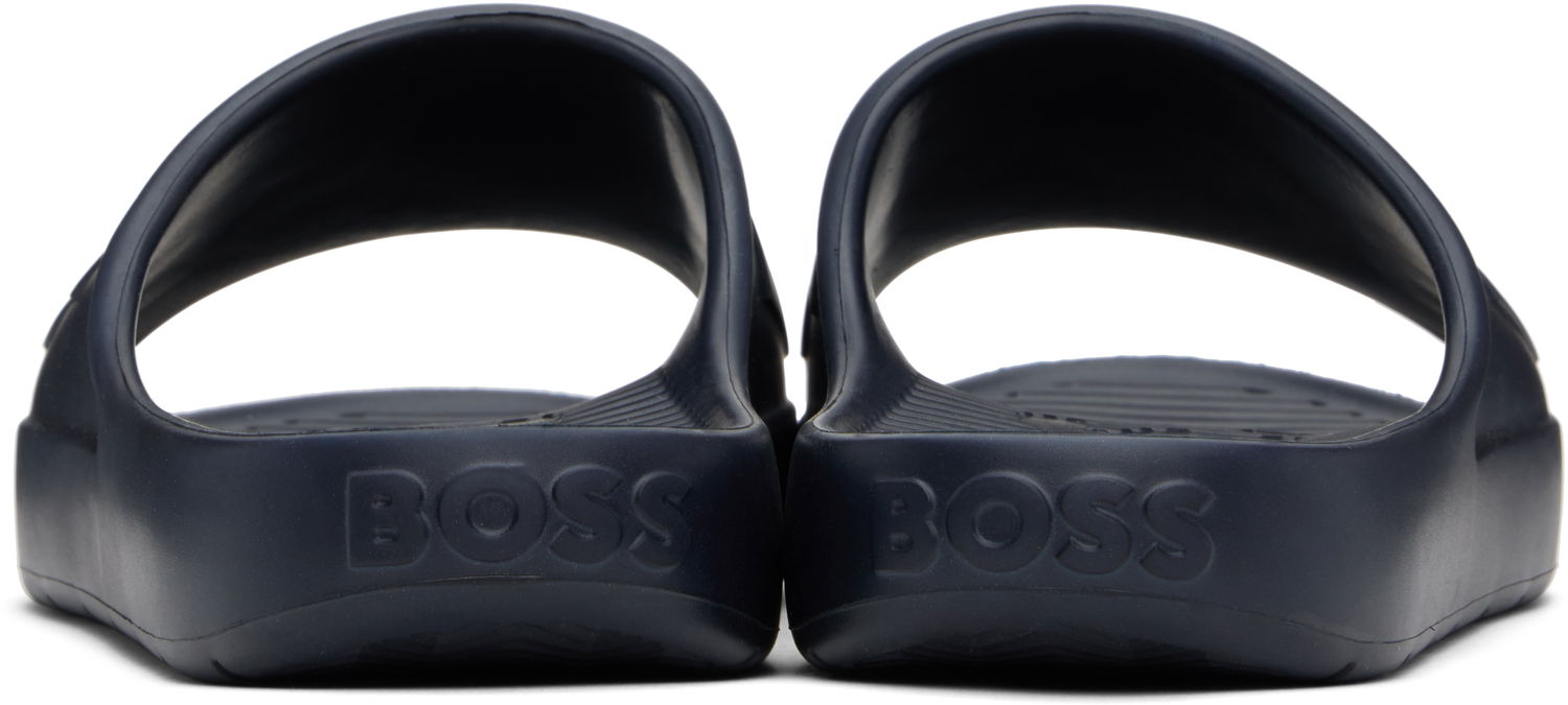 Superge in čevlji BOSS Embossed Logo Pool Slides Mornarica | 50498207, 1