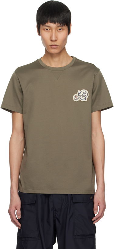 Majica Moncler Moncler Double Logo Patch Cotton T-Shirt Zelena | K10918C000768390Y, 0