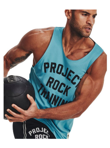 Majica brez rokavov Under Armour Project Rock Reversible Mesh Tank Top Turkizna | 1377442-433