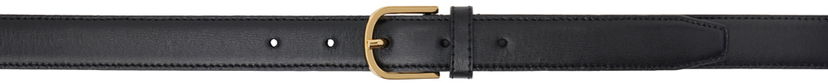 Pasovi TOTEME TOTEME Slim Trouser Leather Belt Črna | 233-812-612