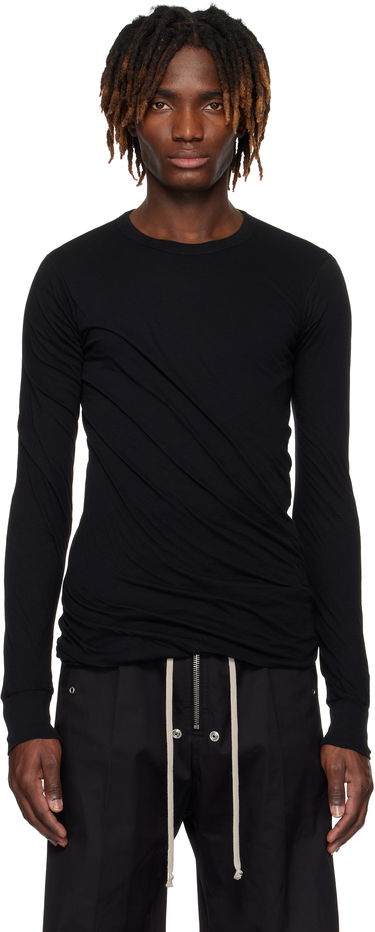 Majica Rick Owens Rick Owens Hollywood Double Long Sleeve T-Shirt Črna | RU01E5257 UC, 0