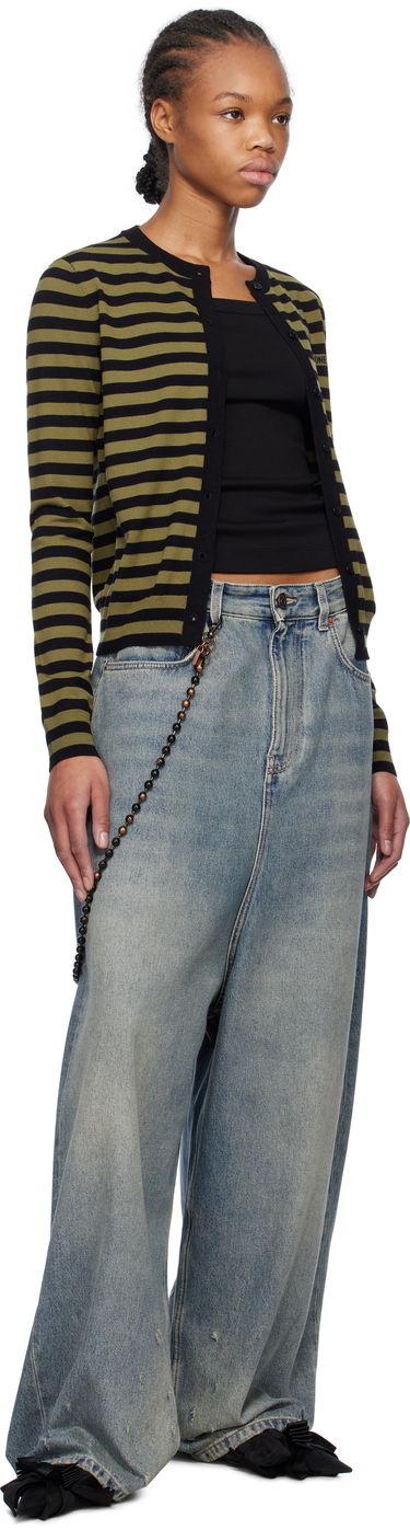 Pleteni pulover We11done We11done Striped Cardigan Zelena | WD-KC0-25-636-W-KK, 3