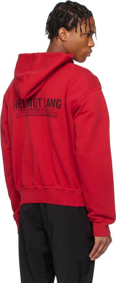 Pulover Helmut Lang Helmut Lang River Postcard Hoodie Rdeča | O10HM522, 2