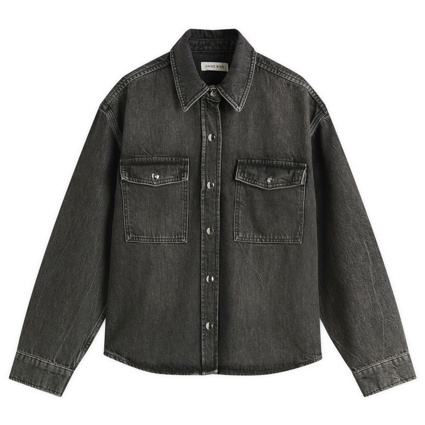 Srajce Anine Bing Anine Bing Paxton Denim Shirt, Size X-Small Črna | A-07-11690-WBL4