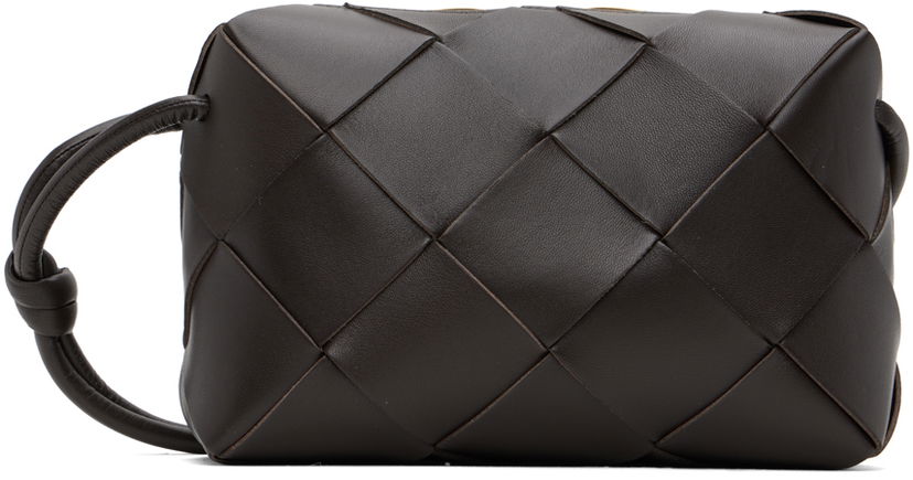 Torbica Bottega Veneta Small Cassette Leather Camera Bag Črna | 709417 VCQC2