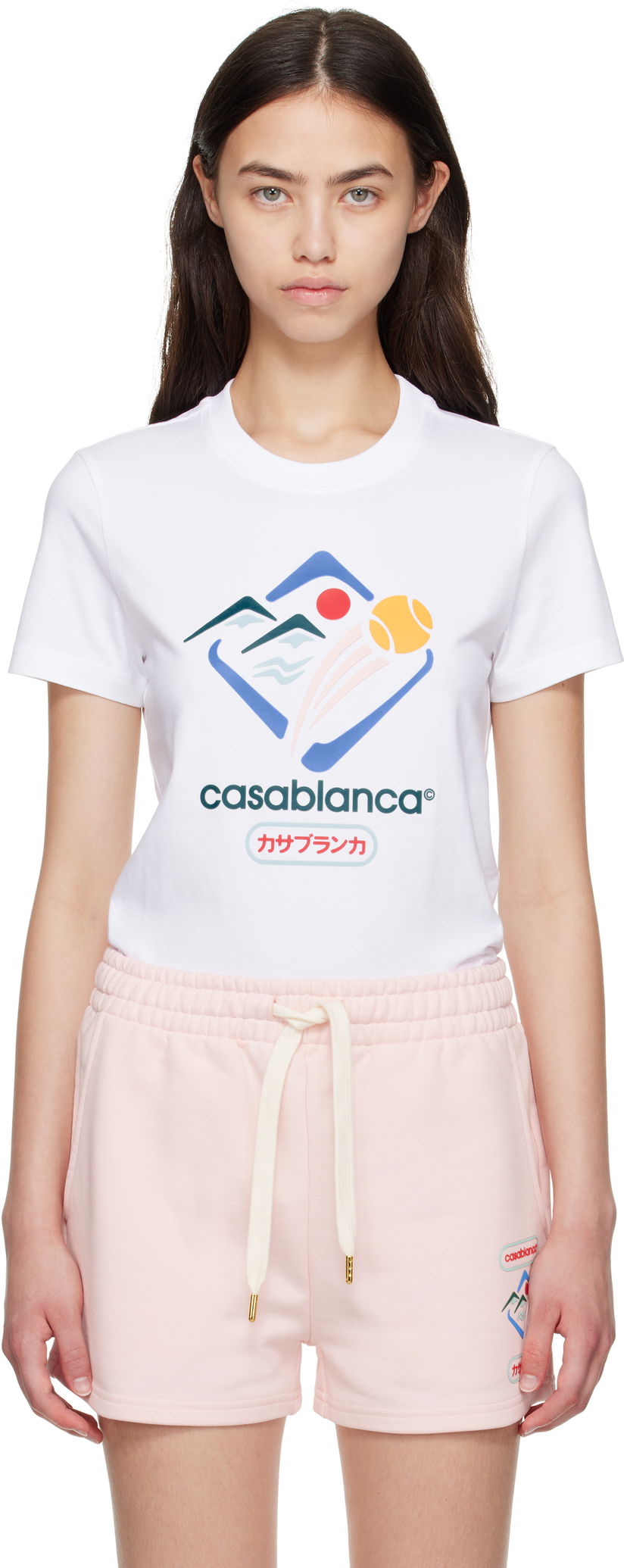 Majica Casablanca Casablanca Montagne Sportif T-Shirt Bela | WPF25-JTS-020-01