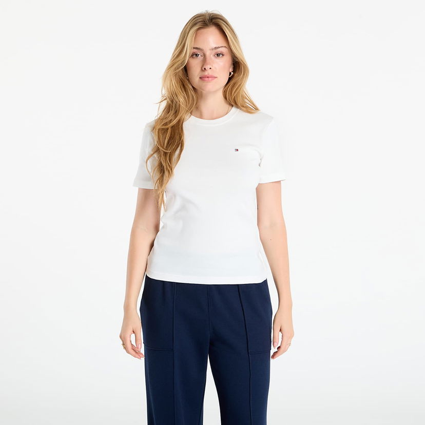 Majica Tommy Hilfiger Tommy Hilfiger Slim Cody Short Sleeve T-Shirt Bela | WW0WW40587 YBL