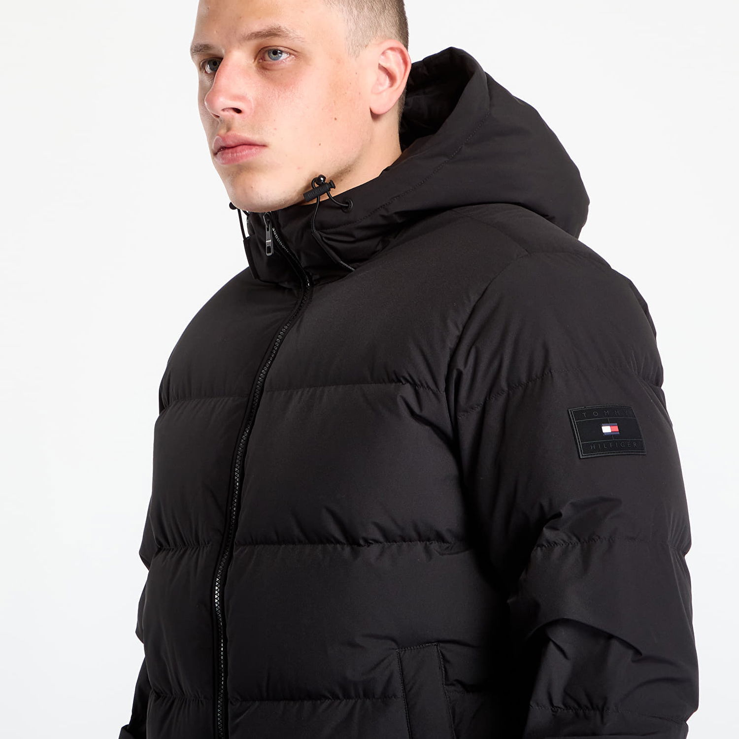 Puhovka Tommy Hilfiger Jacket Down Hooded Puffer Jacket Black Črna | MW0MW40616-BDS, 1