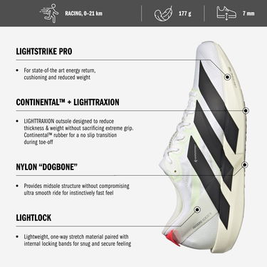 Superge in čevlji adidas Performance ADIZERO ADIOS 9 Zelena | jp6315, 5