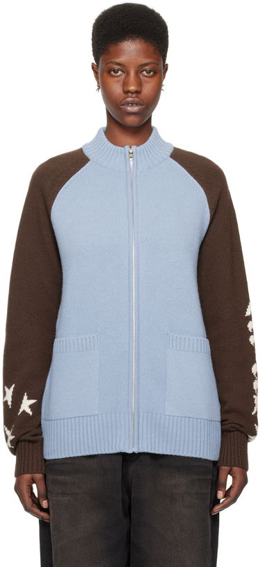 Pleteni pulover We11done We11done Zip Cardigan Modra | WD-KJ0-24-620-U-SK, 0
