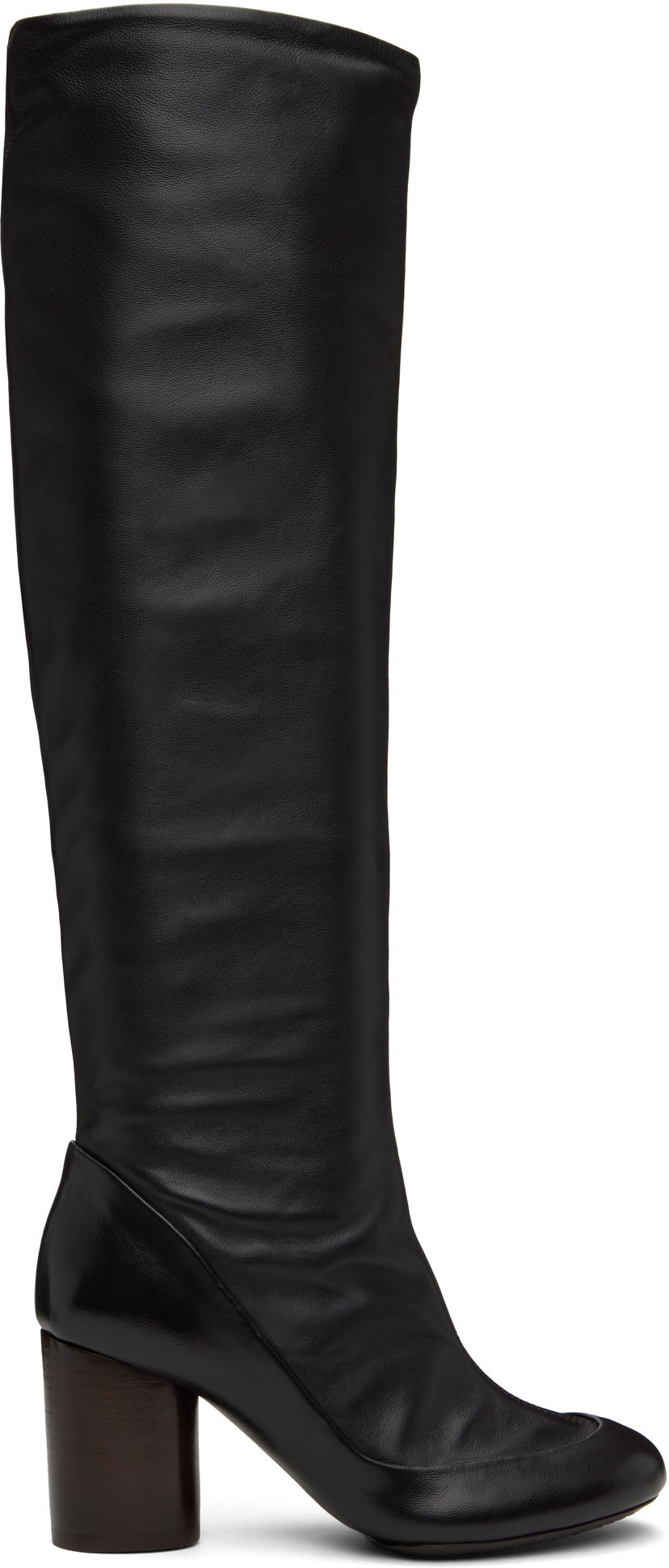 Superge in čevlji LEMAIRE LEMAIRE Glove Leather Knee Boots Črna | FO0159 LL0115