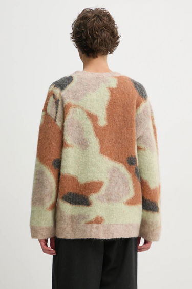 Pleteni pulover Nanushka NESSIN Abstract Print Cardigan Rjava | NM24FWSW01017, 2