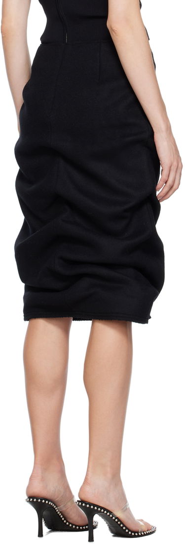 Krila We11done We11done Tucked Midi Skirt Črna | WD-SK3-23-211-W-BK, 2