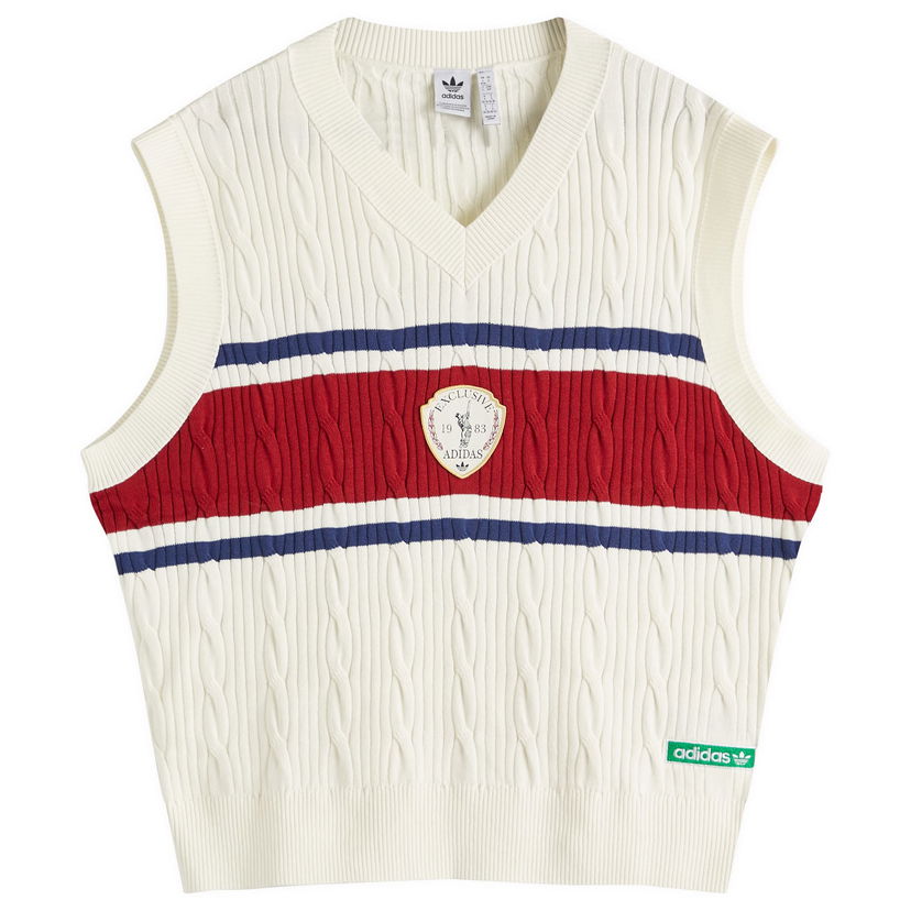 Pleteni pulover adidas Originals Originals Retro Sports Vest Bela | KA4393