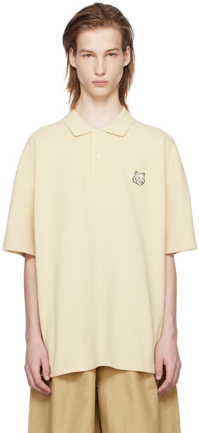Polo majica MAISON KITSUNÉ Maison Kitsuné Bold Fox Head Polo Rumena | MM00202KJ7010P205