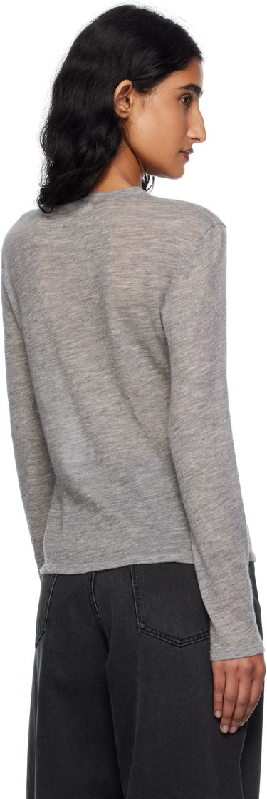 Pleteni pulover The Row The Row Iverness Long Sleeve Sweater Siva | 5590-K52, 2