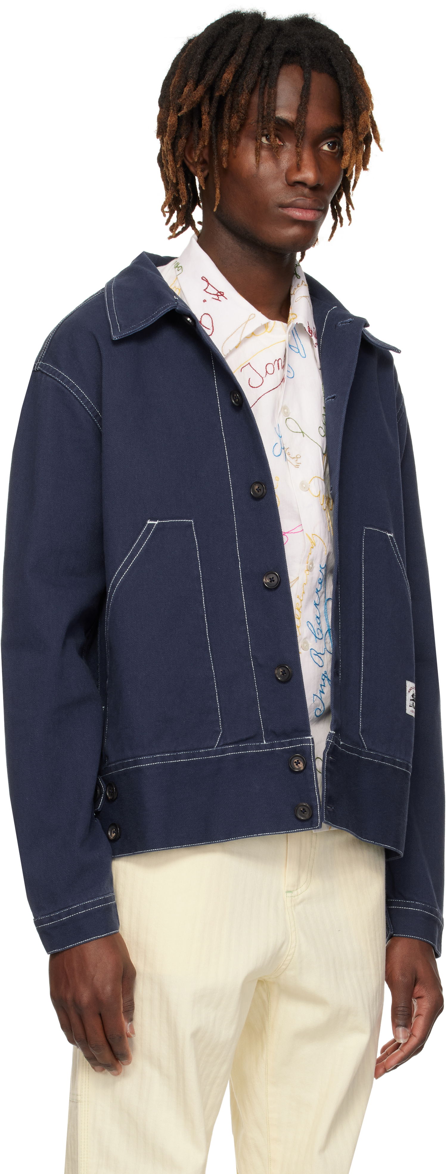 Jakna Bode Bode Knolly Brook Side Tab Jacket Mornarica | MRS25JA002, 1