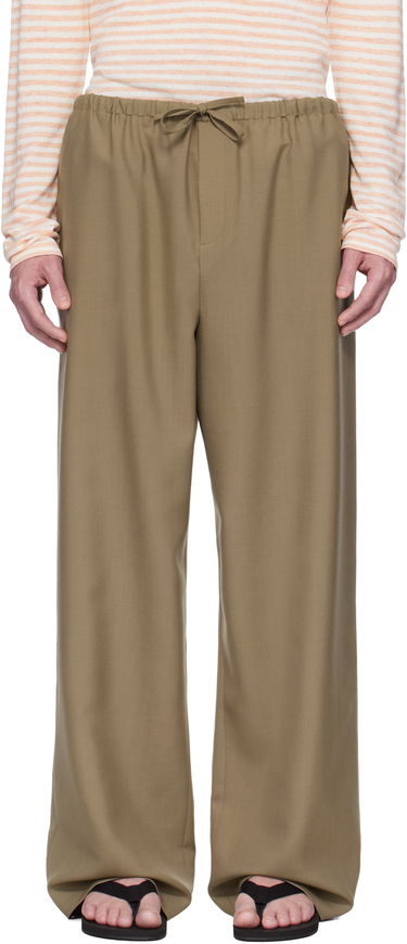 Hlače The Row The Row Donatello Wide-Leg Trousers Bež | 657-W3602, 0