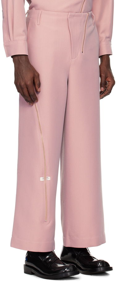 Hlače ADER ERROR Wide Leg Zip Detail Trousers Roza | BN01SSBT0110PK, 4