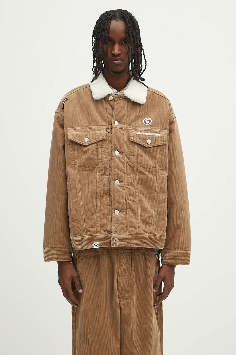 Jakna AAPE by A Bathing Ape AAPE Now Corduroy Jacket Rjava | AAPJKM7660XXN