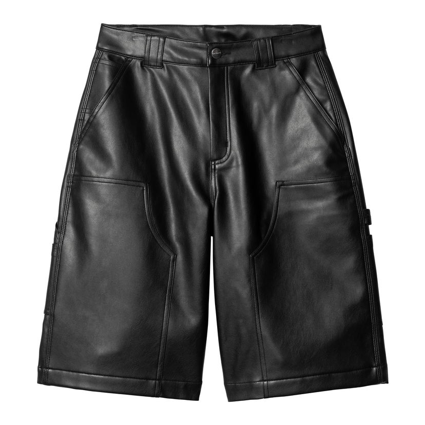 Kratke hlače Carhartt WIP Leather Carpenter Shorts Črna | I034448_4