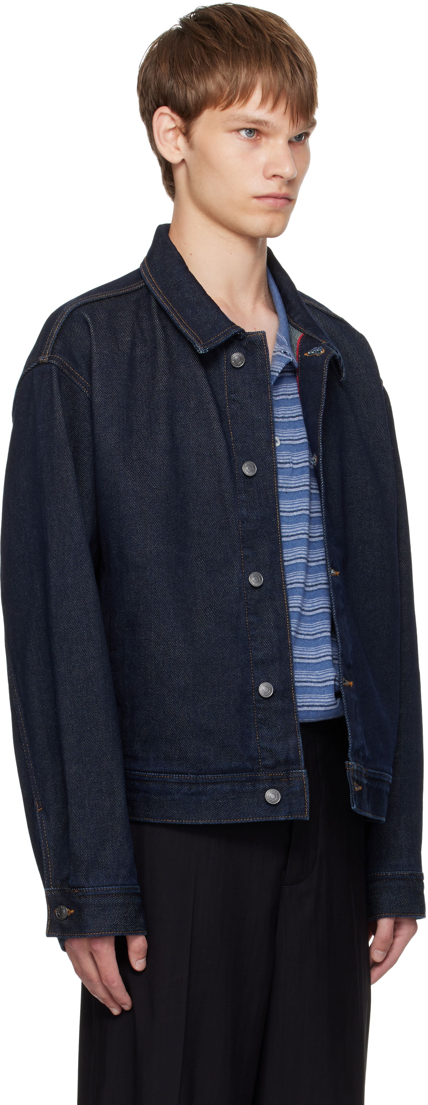 Jakna BOSS Hugo Regular-Fit Denim Jacket Modra | 50547402, 1