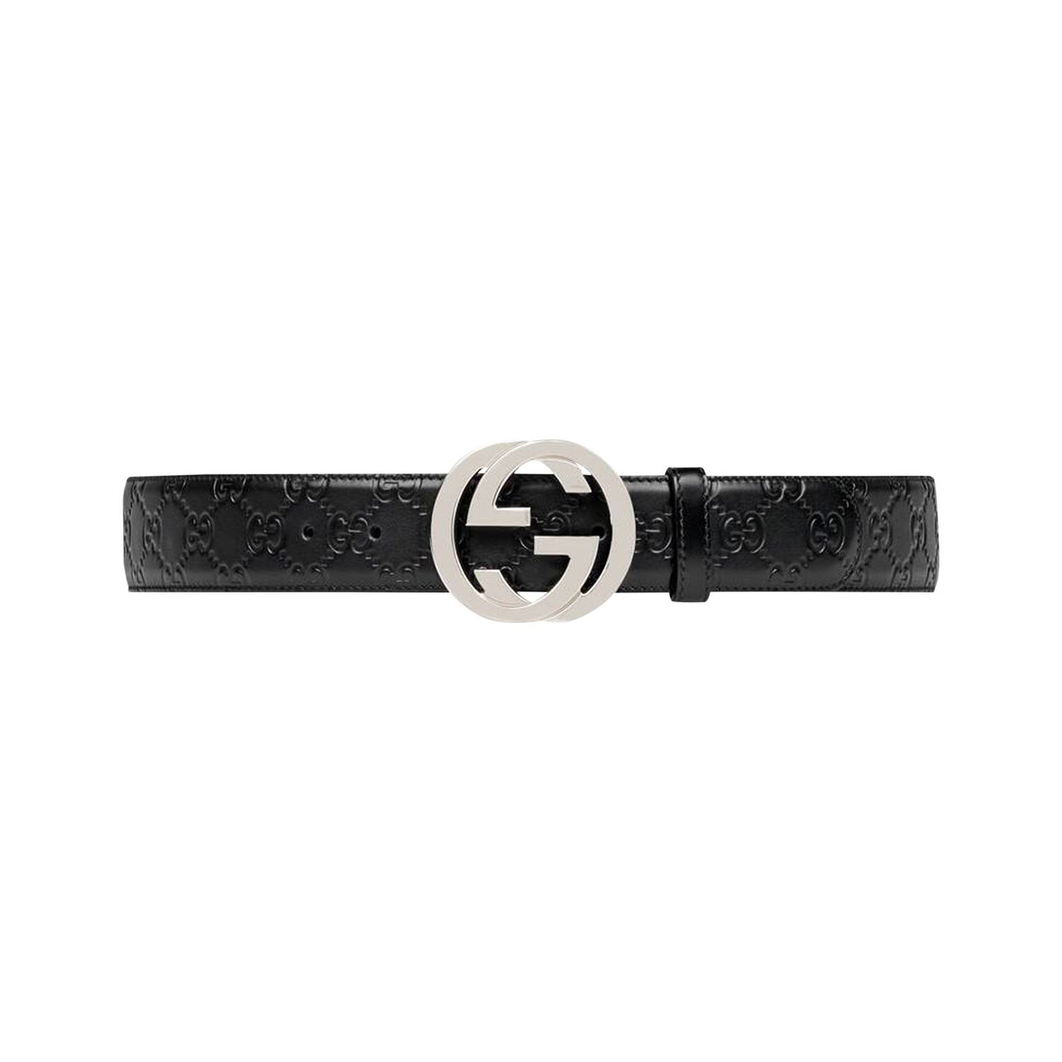 Pasovi Gucci Interlocking GG Leather Belt Črna | 411924 CWC1N 1000, 1