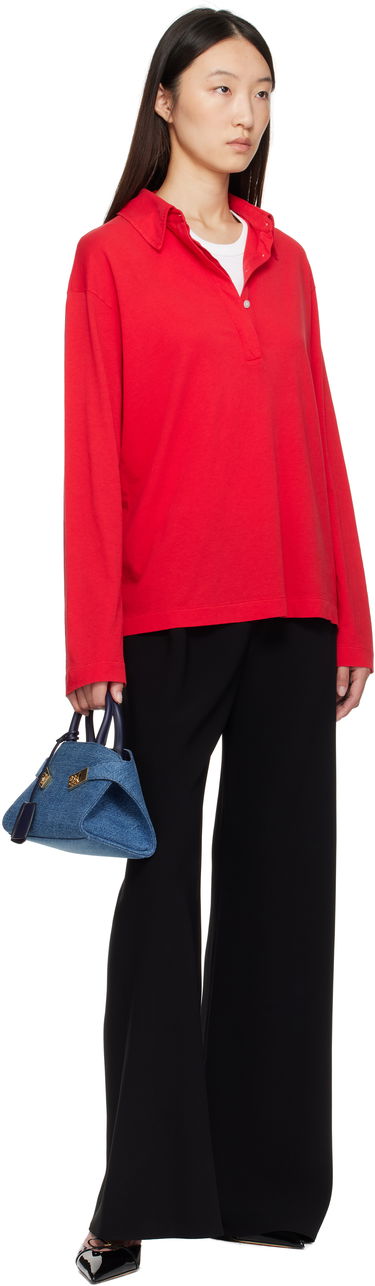 Torbica FERRAGAMO Ferragamo XS Hug Denim Top Handle Bag Modra | 783820, 3