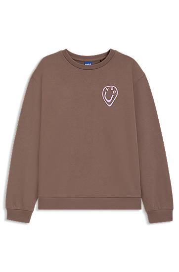 Pleteni pulover BOSS Happy HUGO Sweatshirt Rjava | 50545052