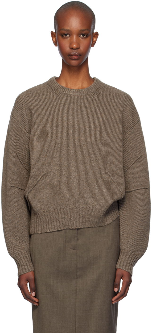 Pleteni pulover Helmut Lang Apex Knit Sweater Rjava | O07HW705