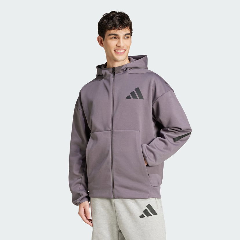 Pulover adidas Performance Z.N.E. Full-Zip Hooded Jacket Lila | JD2911